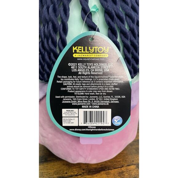 NEW Squishmallows Disney Nightmare Before Christmas Shock 13" Halloween Plush - Picture 6 of 11